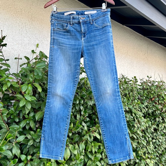 Pilcro and the Letterpress Mid Rise Jeans Stet Blue Wash Straight Leg Size 28 - Picture 2 of 7